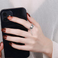 wholesale S925 Sterling Silver Korean Style Creative Chain Tassel Mixed Index Finger Ring Hip Hop Open Adjustable Ring-0-3