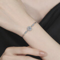 S925 Sterling Silver Moissanite Bubble Bead Bracelet for Women-0-2
