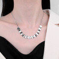 wholesale S925 Sterling Silver Korean-style Creative Minimalist Geometric Pendant Chain-0-3