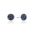 wholesale S925 Sterling Silver Men's Earrings Trendy Black Korean Minimalist Personality Crystal Cluster Popular Unisex Student Earrings-0-4