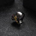 wholesale S925 Silver Adjustable Designer High-End Ring with Inlaid Natural Gemstone, Individualistic Dark Retro Style-0-2