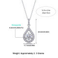S925 Silver Moissanite Pendant Necklace, Elegant and Luxurious-0-0
