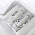 wholesale S925 sterling silver trendy honeycomb couple rings, minimalistins polished open ring for girlfriend-0-5