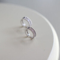 wholesale S925 silver Moissanite full diamond earrings, ear hoops for men and women-A pair of prices