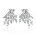 wholesale S925 silver zirconia ear studs, high-end European and American style tassel earrings-0-0