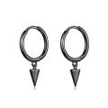 wholesale S925 Sterling Silver Geometric Hoop Earrings with Ear Clasps, Unique and Trendy Minimalist Creative Niche Design Unisex Earrings-0-7