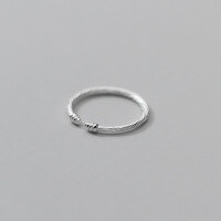 wholesale S925 Silver Simple and Elegant Ins Twist Knot Ring Small Fresh Open Ring J8176-S925 silver ring Adjustable opening