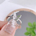 wholesale S925 Sterling Silver Light Luxury Butterfly Ring for Women, Small and Exquisite Minimalist Design, Elegant and Versatile Sweet Stackable Adjustable Finger Ring-0-4