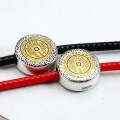 wholesale Silver Brass Mountain Ghost Coin Bagua Loose Beads DIY Braided Rope Bracelet String Beads Buddhist Beads Sandalwood Spacer Beads Accessories-0-3