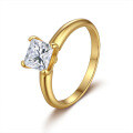 18K Gold Plated S925 Silver 1ct Princess Cut Moissanite Ring-0-3