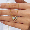 14K Gold Plated 925 Silver Moissanite Pendant Necklace for Women-0-2