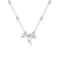 wholesale S925 Sterling Silver Sweetheart Butterfly Diamond-Inlaid Gravity Necklace, Fashionable and Luxurious Niche Design with a High-End Sense Collarbone Chain-0-4