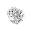 wholesale S925 Sterling Silver 016 Niche Individualistic Textured Irregular Luxury Diamond-Encrusted Thorn Rose Ring for Women-0-5
