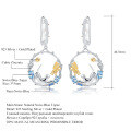 wholesale 925 Silver Designer Gem-Inlaid Chinese Style Earrings, Naturalistic Animal Design Topaz Stud Earrings-0-0