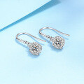 wholesale PT950 gold-plated S925 silver earrings with Moissanite ear hooks, factory direct wholesale ear accessories-0-1