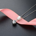 wholesale S925 Sterling Silver Fashionable and Elegant Zircon and Pearl Pendant Necklace for Women-0-2