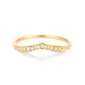 wholesale 18K Gold New Trend Fresh and Simple Line Ring for Women 9K Rose Gold Jewelry Direct from Manufacturer-0-0