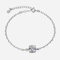 Sterling Silver Moissanite Four-Prong Ins Style Luxury Fashion Bracelet, Fine Craftsmanship, Factory Direct, Dropshipping-0-3