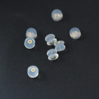 wholesale 10K/14K Gold Korean Imported Silicone Mini Ear Stoppers for Korean/Japanese Mini Stud Earrings-14K per price