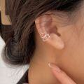 wholesale S925 Sterling Silver Minimalist Versatile Line Ear Clip for Women, Korean New Small Design Earrings-0-3