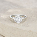925 Silver Four-Prong Alien Moissanite Ring-0-2