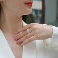wholesale 925 Silver Cross-Border Best-Selling Moissanite Fashion Ring for Women, Luxe High-End Feel, Elegant and Fade-Resistant-0-3