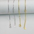 wholesale 925 Sterling Silver Plated with 18K Gold Octagonal Snake Bone Chain Women's Fashion Choker Necklace Pendant Chain Wholesale-0-1