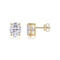 wholesale 925 Sterling Gold-Plated Minimalist Autumn Winter Earrings, Chanel-Style Luxury Advanced Moissanite Studs in Stock-0-1