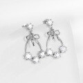 wholesale S925 Sterling Silver Korean-style Sweet Bow Ear Studs Women, Small and Chic Design, Fashionable and Elegant Earrings, Versatile Personalized Ear Accessories-0-2