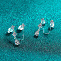 S925 Sterling Silver Moissanite Fringe Earrings for Women, Simple and Elegant-0-1