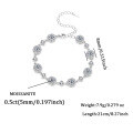 wholesale S925 Sterling Silver Cross-Border Hit Square Moissanite Bracelet, High-End Minimalist Luxury Fashion Jewelry Ready for Wholesale-0-6