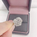 wholesale S925 Silver New Camellia Ring Fashion Luxury Inlay Ring Factory Direct Wholesale-0-2