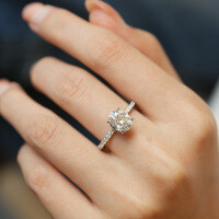 S925 Silver 3ct Moissanite Oval Solitaire Ring for Women-3-carat moissanite  6 yards