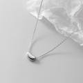 wholesale Metal Material S925 Sterling Silver Simple Smooth Silver Bean Necklace Korean Version Small Fresh Autumn Sweet Collarbone Chain D8970-0-0