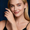 18K Gold Plated 925 Silver Dual-Head Moissanite Open Ring for Women-0-1