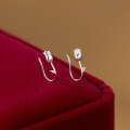 wholesale S925 Sterling Silver Vintage Hong Kong Style Smooth Tulip Flower Ear Hooks, Niche and Elegant, Sweet Instagram-style Earrings M02308-0-2