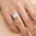 S925 Sterling Silver 2ct Princess Cut Moissanite Bridal Ring Wholesale-0-2