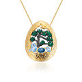 wholesale S925 Silver Designer High-End Style Natural Gemstone Pendant with Natural Wind Design-0-6