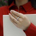 Sterling Silver Five-Pearl Moissanite Ring, Exquisite Cross-Border Jewelry Wholesale-0-1