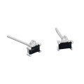 wholesale S925 Sterling Silver with Zirconia Geometric Stud Earrings, Exquisite and Compact, Fashionably Simple for Everyday Versatility-0-12