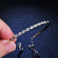 Sterling Silver Moissanite Row Bracelet for Women, Live Direct Sales-0-2