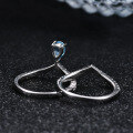 wholesale S925 Sterling Silver Fashionable Light Luxury V-Shape Design Gemstone Set Ring with Natural Topaz-0-3