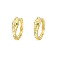 wholesale S925 Sterling Silver Women's Snake Pendant Necklace, French Minimalist Cross-border Trendy-E4530-Gold 925 Silver