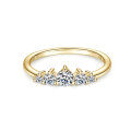 S925 Sterling Silver Romantic Crown Engagement Ring for Women, Luxe and Unique Design-0-3