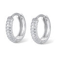 wholesale Sterling Silver Three-Row Diamond Wide Hoop Earrings with Ins Retro High-End Ear Clasps Pure Silver Ear Studs Cross-Border-0-10