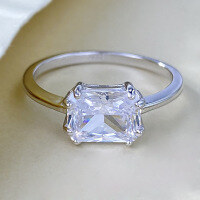 wholesale S925 Sterling Silver 6*8 Square-Cut High-End Square Zirconia Fashion Ring for Women Live Streaming-R1399&gt;No.6