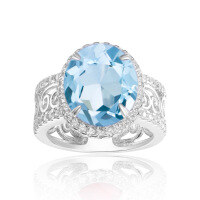 wholesale S925 Sterling Silver Design-Sense Luxury Ring with Natural Topaz Gemstone, High-End Jewelry Featuring Natural Gemstone-Natural Amethyst Ring>US Size 9