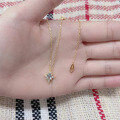 wholesale S925 Sterling Silver Zircon Eight-Pointed Star Necklace Fashion Commuter Artistic Retro Niche Design Collarbone Chain-0-3