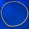 wholesale S925 Silver New Product Mu Jing Jewelry European and American Style Fashion Necklace Waterdrop Round Diamond Row Diamond Full Diamond Necklace Design-0-1
