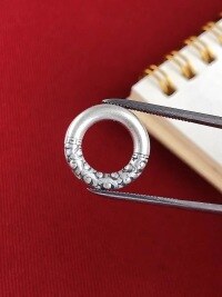 wholesale 999 Sterling Silver Auspicious Cloud Pattern Silver Loop Peace Loop Braided Cord DIY Pure Silver Cultural Play Vajra Bodhi Card Loop Accessory-One peace locket (outer diameter 15.3*3 mm)